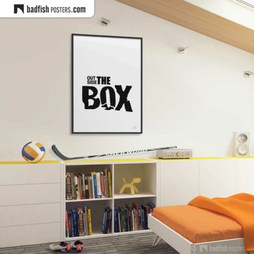 Outside The Box | Typographic Poster | Gallery Image | © BadFishPosters.com