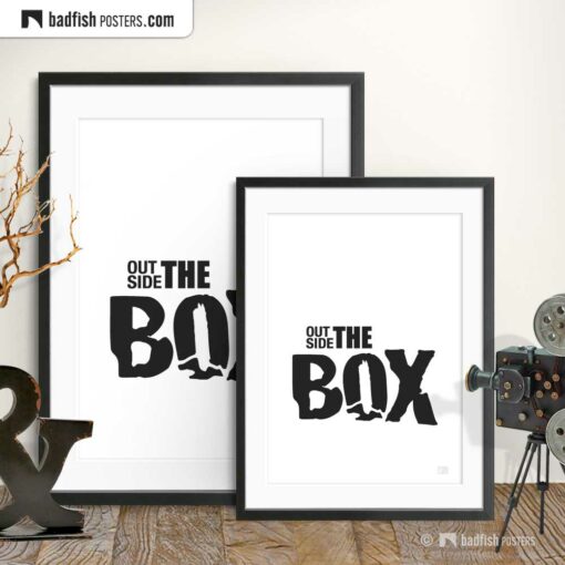 Outside The Box | Typographic Poster | Gallery Image | © BadFishPosters.com