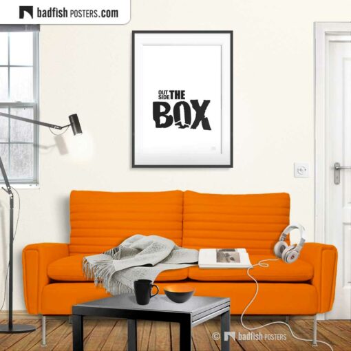 Outside The Box | Typographic Poster | Gallery Image | © BadFishPosters.com