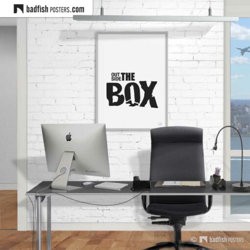 Outside The Box | Typographic Poster | Gallery Image | © BadFishPosters.com