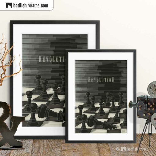 Revolution | Chess | Art Poster | Gallery Image | © BadFishPosters.com