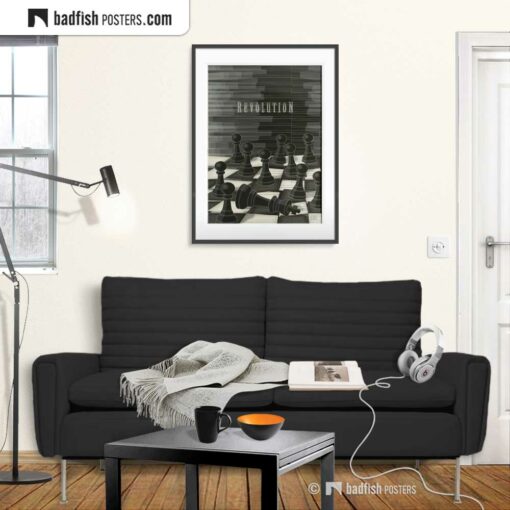 Revolution | Chess | Art Poster | Gallery Image | © BadFishPosters.com