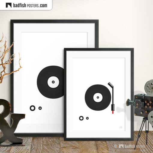 Spin That Vinyl | Minimal Poster | Gallery Image | © BadFishPosters.com