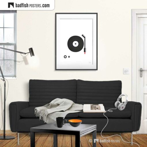 Spin That Vinyl | Minimal Poster | Gallery Image | © BadFishPosters.com