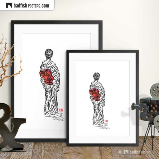 The Kimono Lady | Art Poster | Gallery Image | © BadFishPosters.com