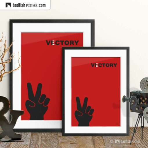 Vectory | Victory | Graphic Poster | Gallery Image | © BadFishPosters.com