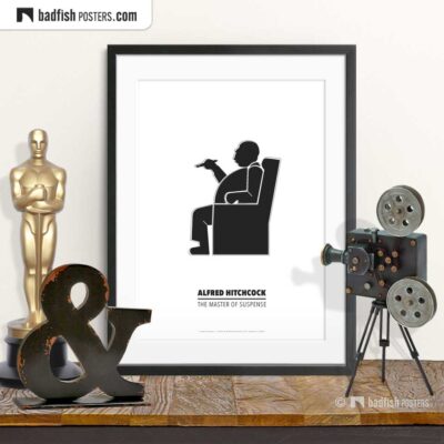 Alfred Hitchcock | Minimal Movie Poster | © BadFishPosters.com