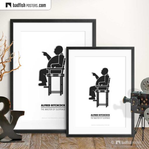 Alfred Hitchcock | Director's Chair | Minimal Movie Poster | Gallery Image | © BadFishPosters.com
