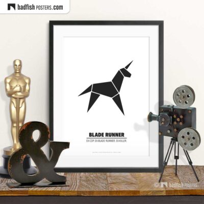 Blade Runner | Origami Unicorn | Minimal Movie Poster | © BadFishPosters.com