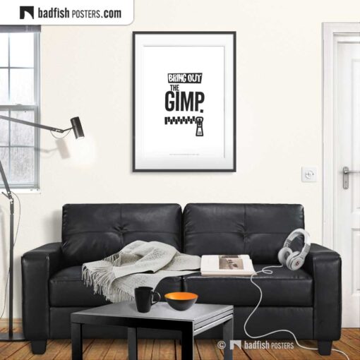 Bring Out The Gimp | Typographic Movie Poster | Gallery Image | © BadFishPosters.com