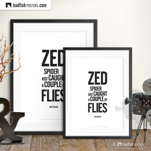 Caught A Couple Of Flies | Typographic Movie Poster | Gallery Image | © BadFishPosters.com