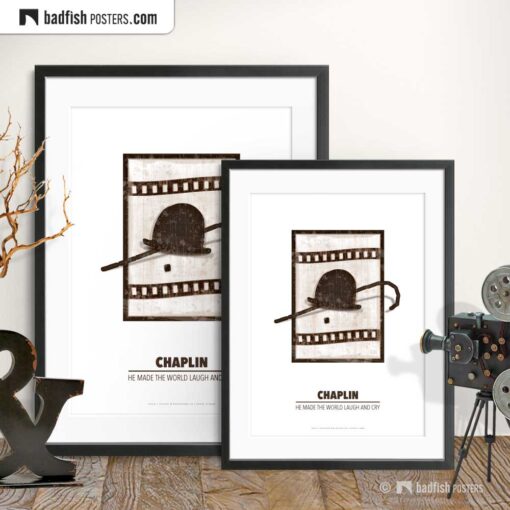 Chaplin | Minimal Movie Poster | Gallery Image | © BadFishPosters.com