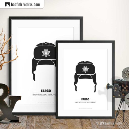 Fargo | Brainerd Police Hat | Minimal Movie Poster | Gallery Image | © BadFishPosters.com