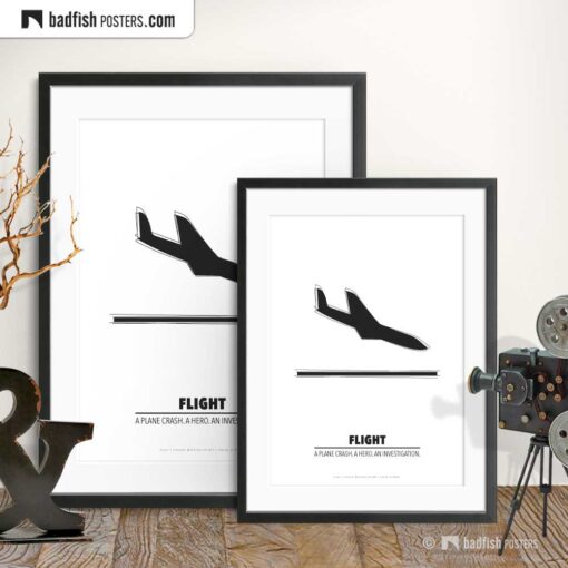 Flight | Minimal Movie Poster | Gallery Image | © BadFishPosters.co