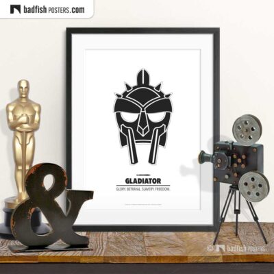 Gladiator | Helmet | Minimal Movie Poster | © BadFishPosters.com