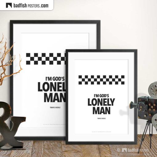 God's Lonely Man | Typographic Movie Poster | Gallery Image | © BadFishPosters.com