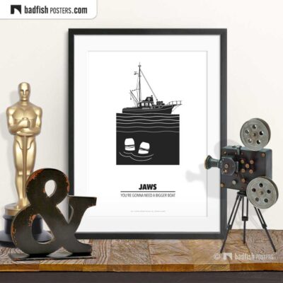 Jaws | Shark Seeker Orca | Minimal Movie Poster | © BadFishPosters.com