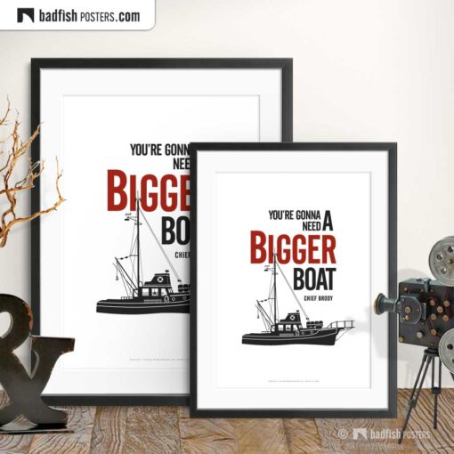 You're Gonna Need A Bigger Boat | Minimal Movie Poster | Gallery Image | © BadFishPosters.com