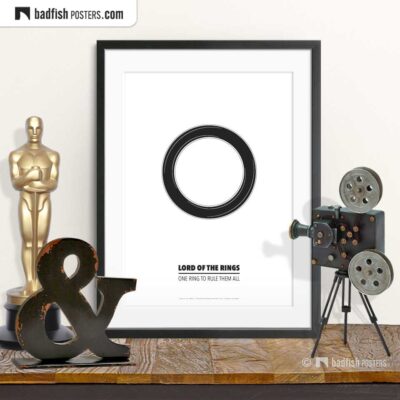 Lord Of The Rings | Minimal Movie Poster | © BadFishPosters.com