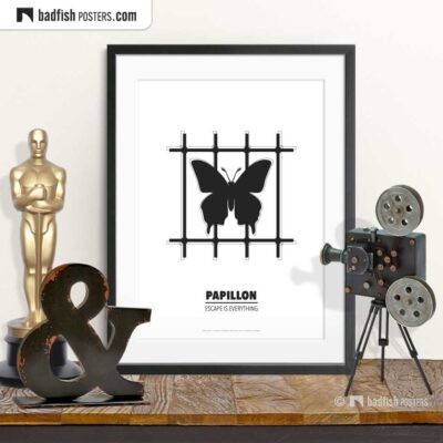 Papillon | Minimal Movie Poster | © BadFishPosters.com