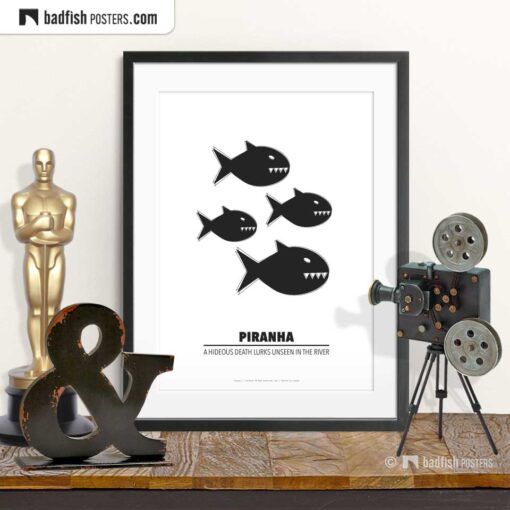 Piranha | Minimal Movie Poster | © BadFishPosters.com