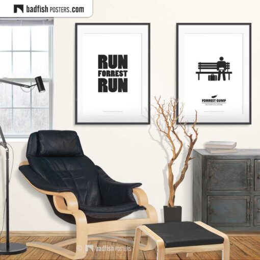 Run Forrest Run | Typographic Movie Poster | Gallery Image | © BadFishPosters.com