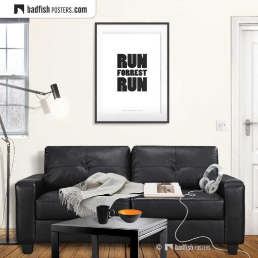 Run Forrest Run | Typographic Movie Poster | Gallery Image | © BadFishPosters.com