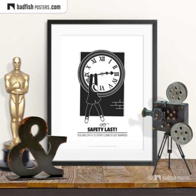 Safety Last! | Harold Lloyd | Minimal Movie Poster | © BadFishPosters.com