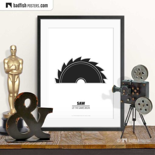 Saw | Circular Saw | Minimal Movie Poster | © BadFishPosters.com