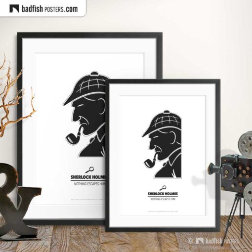 Sherlock Holmes | Minimal Movie Poster | Gallery Image | © BadFishPosters.com