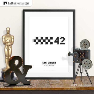 Taxi Driver | Cab Number 42 | Minimal Movie Poster | © BadFishPosters.com