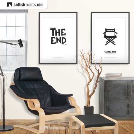 The End | Typographic Movie Poster | Gallery Image | © BadFishPosters.com