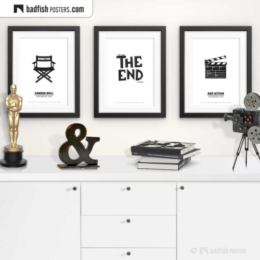 The End | Typographic Movie Poster | Gallery Image | © BadFishPosters.com