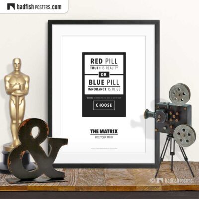 The Matrix | Free Your Mind | Minimal Movie Poster | Gallery Image | © BadFishPosters.com