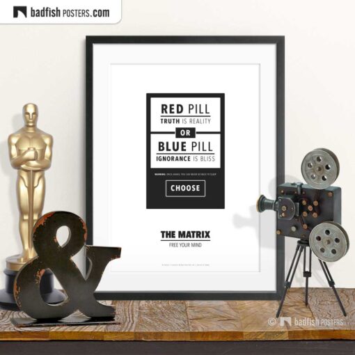 The Matrix | Free Your Mind | Minimal Movie Poster | Gallery Image | © BadFishPosters.com